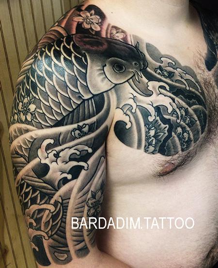 George Bardadim - Black and grey japanese sleeve